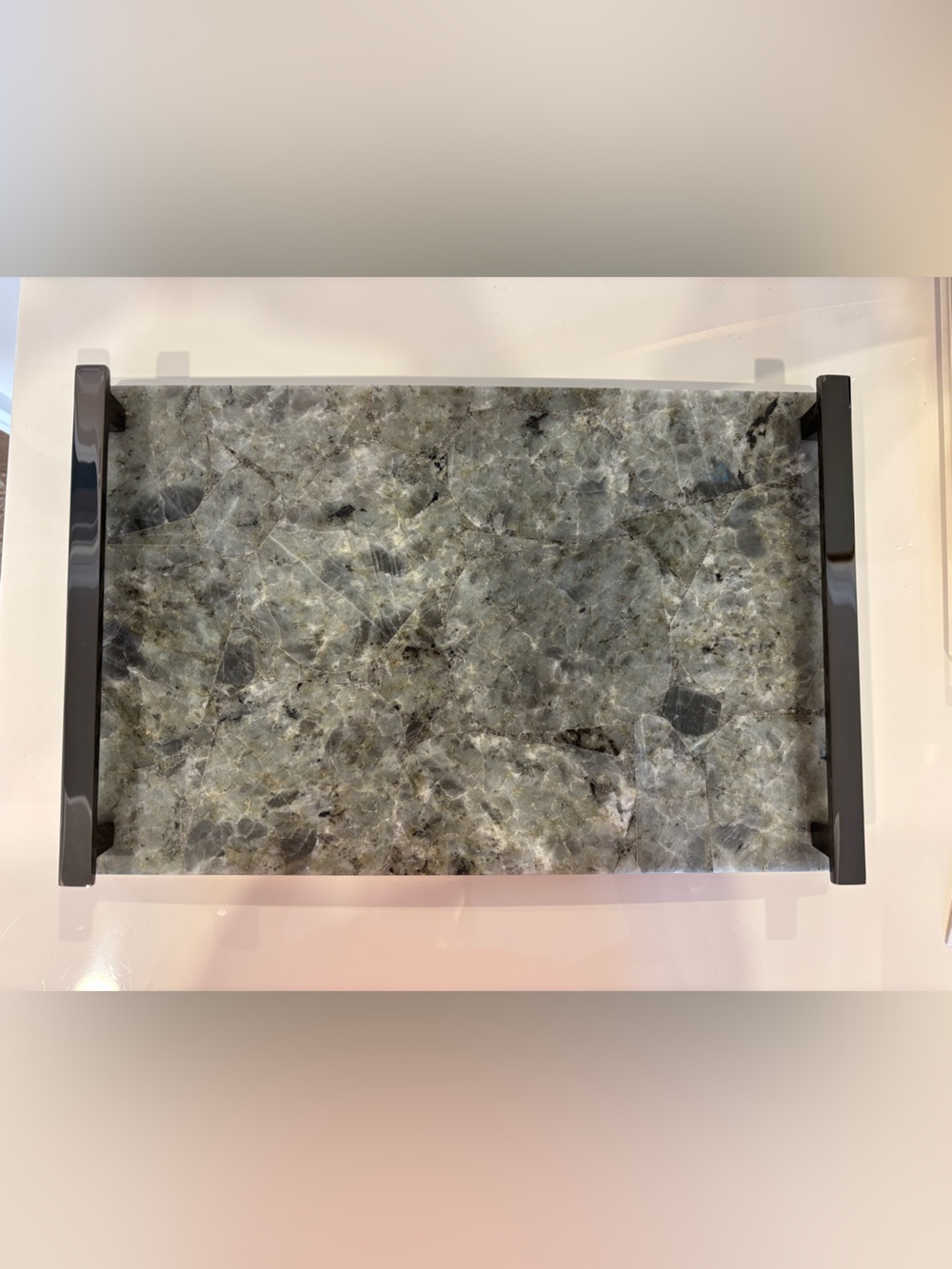 Kendra Scott Gray Labradorite and Gunmetal Stone Slab Tray